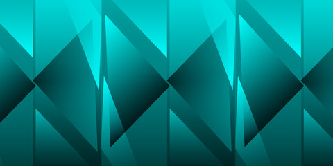 Fototapeta premium Modern Green Turquoise geometrical abstract background for Presentation Design Template. Suit for corporate, business, wedding, and beauty contest.