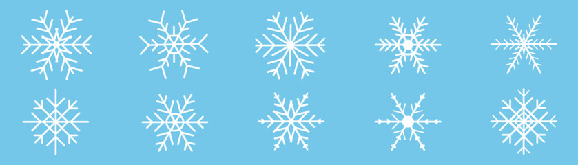 Christmas snowflake seamless pattern. Winter christmas snow flake ice crystal element for design. Christmas logo icon. Xmas frost flat silhouette symbol isolated on background. Vector illustration.