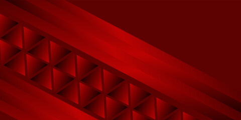 Obraz premium Modern and elegant background with red geometrical 3D abstract background illustration.