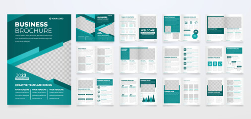 minimalist business brochure template with simple style and modern layout	