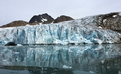 View of Greenland's glaciers. Elements of this image furnished by NASA.