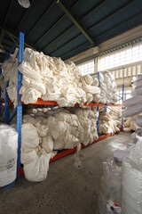 Scene at a textile mill factory