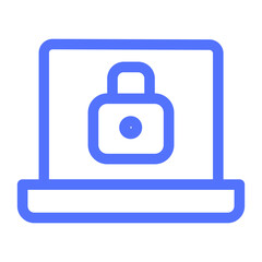 Laptop Lock Protect Protection Secure Security Shield Icon