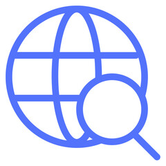 Globe Map Search Icon