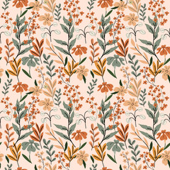 Blooming meadow Seamless Pattern. A Pattern for fashion and print. 