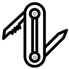 And Blade Camping Equipment Switzerland Tools Utensils Icon