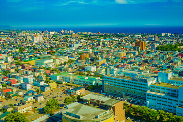 五稜郭タワーから見える函館の街