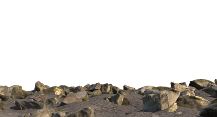 pile of stones against ground