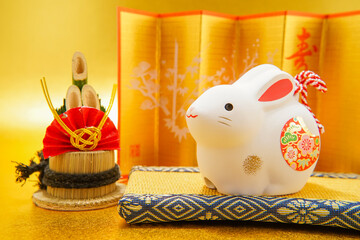 うさぎ年のお正月素材（卯年年賀状）