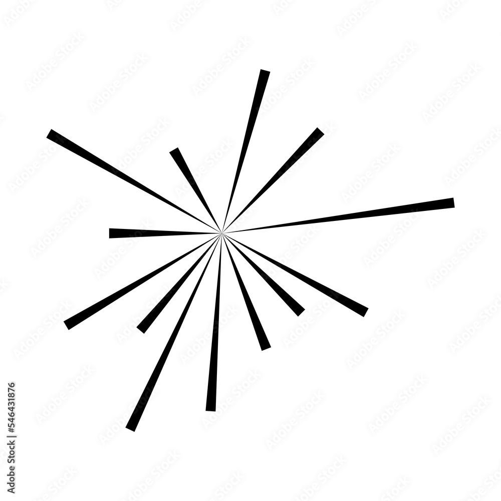 Poster black black lines form rays. technology movement. space pattern. vector illustration. stock image.