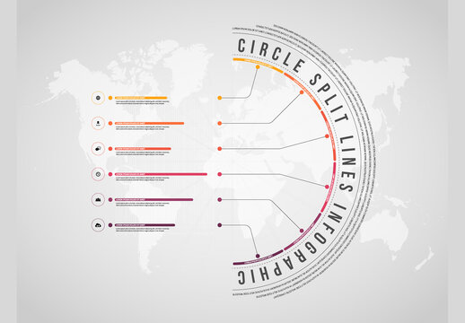 Circle Split Lines Infographic