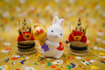 うさぎ年のお正月素材（卯年年賀状）