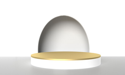 white isolate background wallpaper podium stage showcase yellow orange color scene abstract vintage retro empty symbol decoration ornament display template product exhibition studio modern wedding 