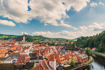 Obraz premium Cesky Krumlov in Czech republic. unesco world heritage site