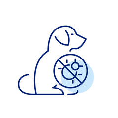 Dogs pest protection. Pixel perfect, editable stroke icon