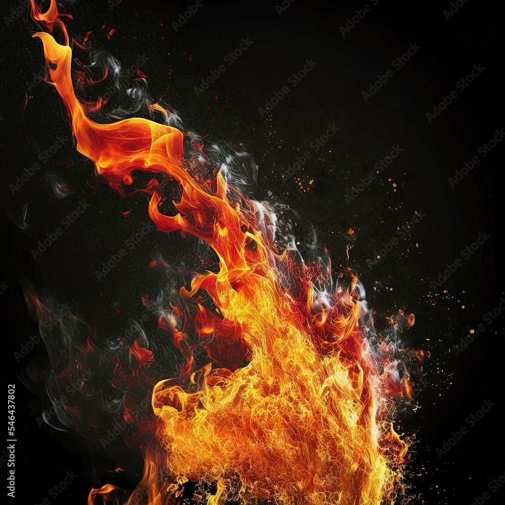 Canvas Prints Fire background