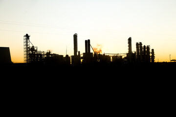 silhouette of industry