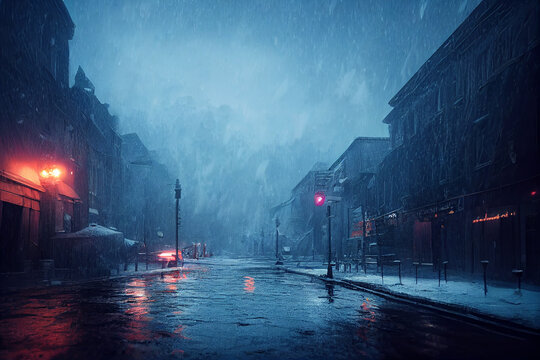 Snowy Night City Images – Browse 47,739 Stock Photos, Vectors, and