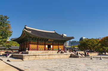 서울시 중구에 있는 덕수궁 중화전. 