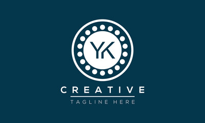 Initial YK Letter Logo With Modern Typography Vector Template. Creative Letter YK Logo .