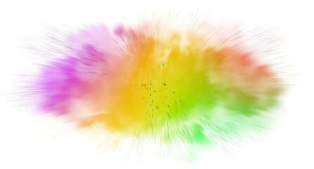 powder and smoke Explosion effect for holi festival