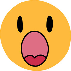 doodle freehand drawing of face expression.