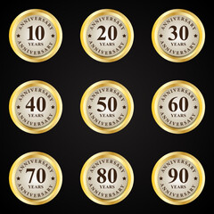 anniversary badge design template. anniversarry design vector