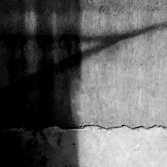 Black shadows on the concrete wall, abstract shadow, background for ideas