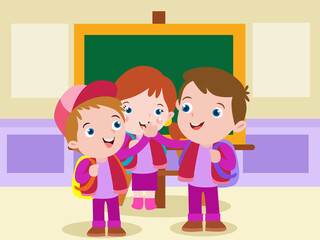 group of children in the classroom