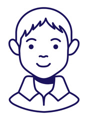 young male line style