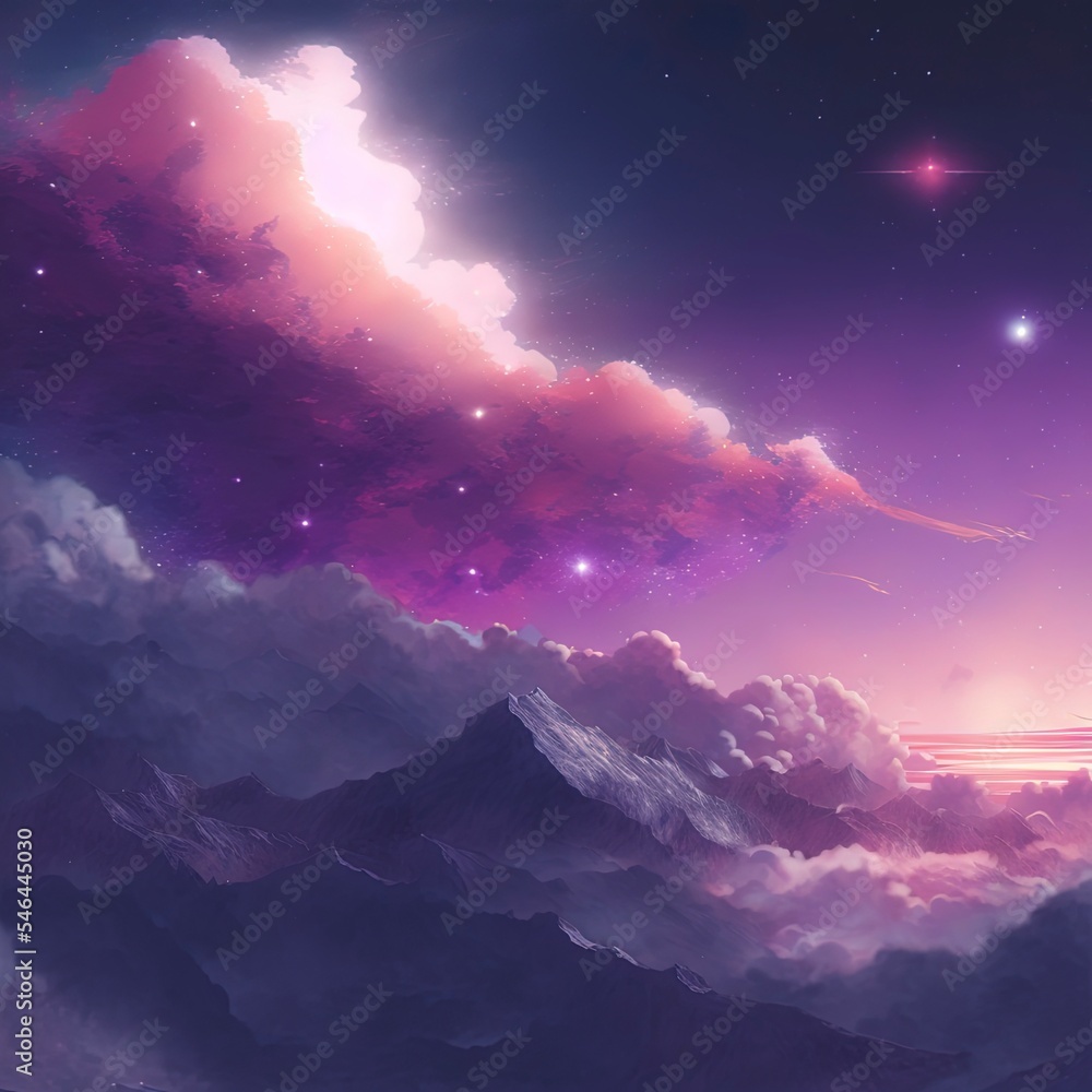 Canvas Prints beautiful celestial sky, dreamy, fantasy, celestial, astrology