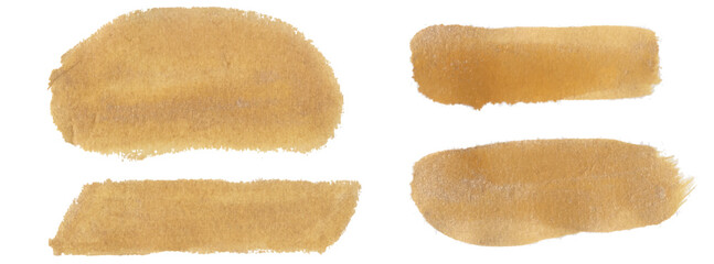 Fototapeta na wymiar Golden Color watercolor brush vector set, vector gold stock brush set with grunge.