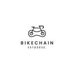 bike chain logo design line concept modern