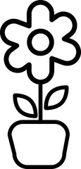 flower pot icon vector symbol template on white background..eps