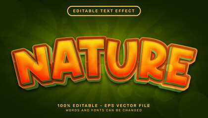 nature 3d text effect and editable text effect