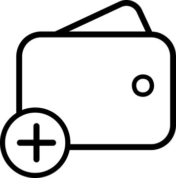 recommend clip art: wallet icon line art style on white background..eps