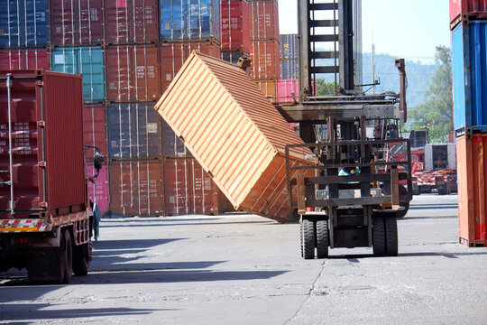 Container forklifts and damaged goods in the yard or wharf are highly insured.