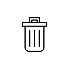 trash icon in trendy flat design on white background. EPS 10