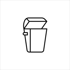 trash icon in trendy flat design on white background. EPS 10
