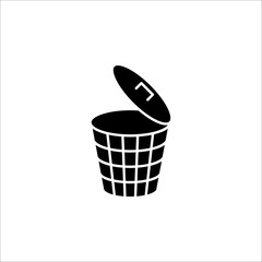 trash icon in trendy flat design on white background. EPS 10