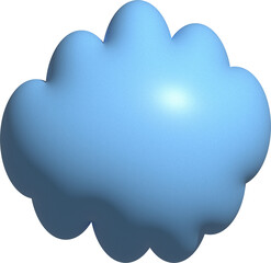 cute 3d blue and white cloud decoration