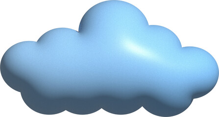 cute 3d blue and white cloud decoration