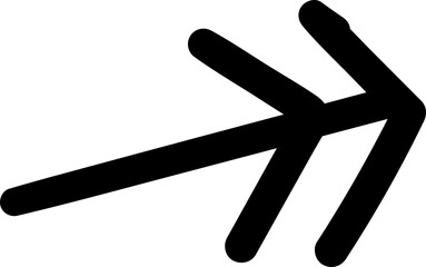 Hand drawn arrow vector