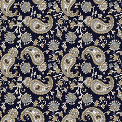 paisley  flower    Design pattern on background