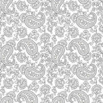 paisley  flower    Design pattern on background