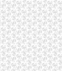 Fototapeta premium Floral vector ornament. Seamless abstract light classic background with flowers. Pattern with repeating floral elements. Ornament for wallpaper and packaging