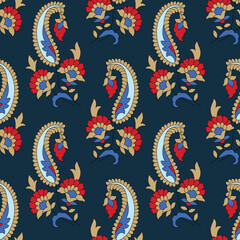 paisley  flower    Design pattern on background