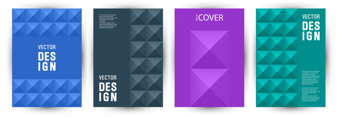Corporate notebook front page mokup bundle geometric design. Minimalist style cool title page