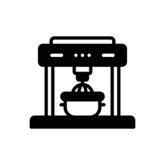 Black solid icon for mixing