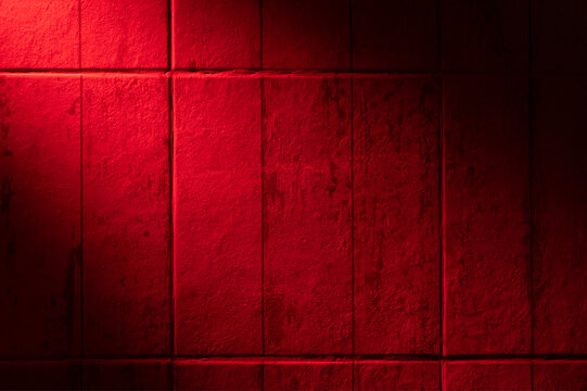 Fondo Textura Pared Con Lineas Y Luz Roja